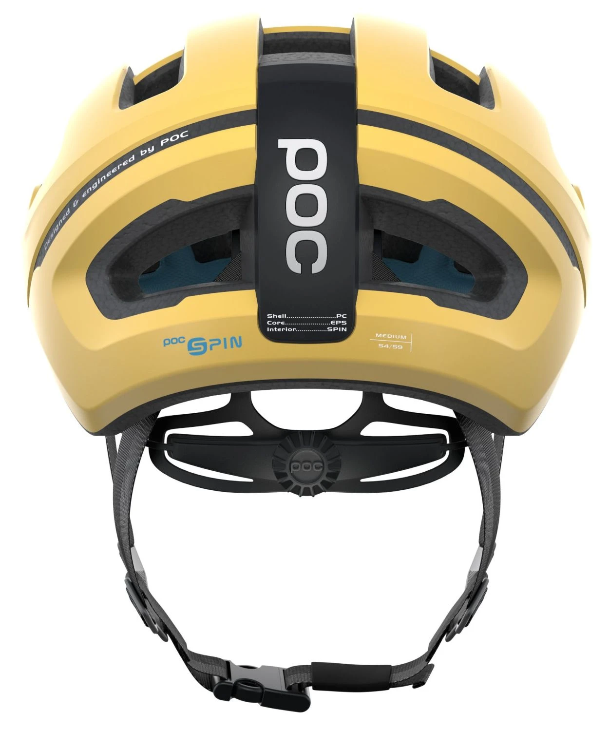 POC Omne Air Spin Rennradhelm - Sulfur Yellow Matt – Bild 4