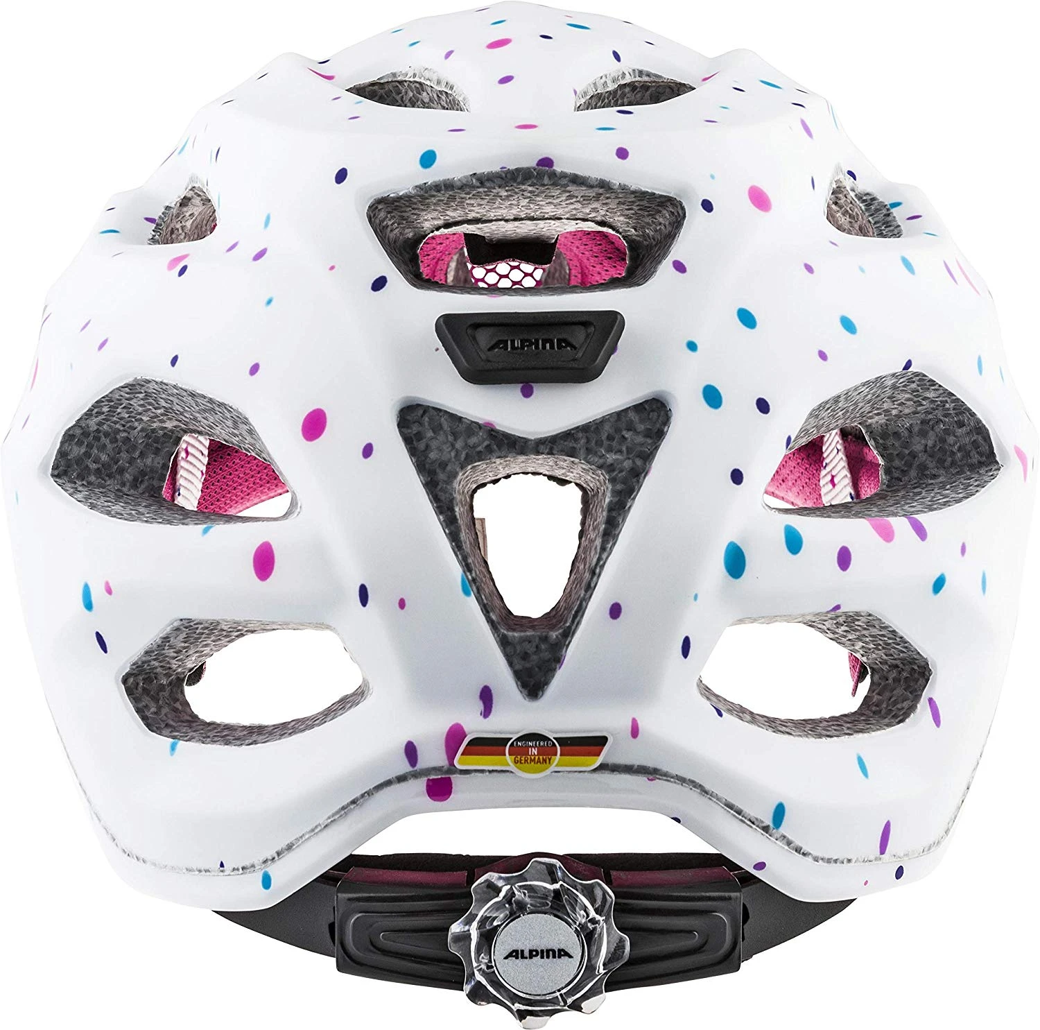 Alpina Carapax Jr. Fahrradhelm - White Polke Dots – Bild 4