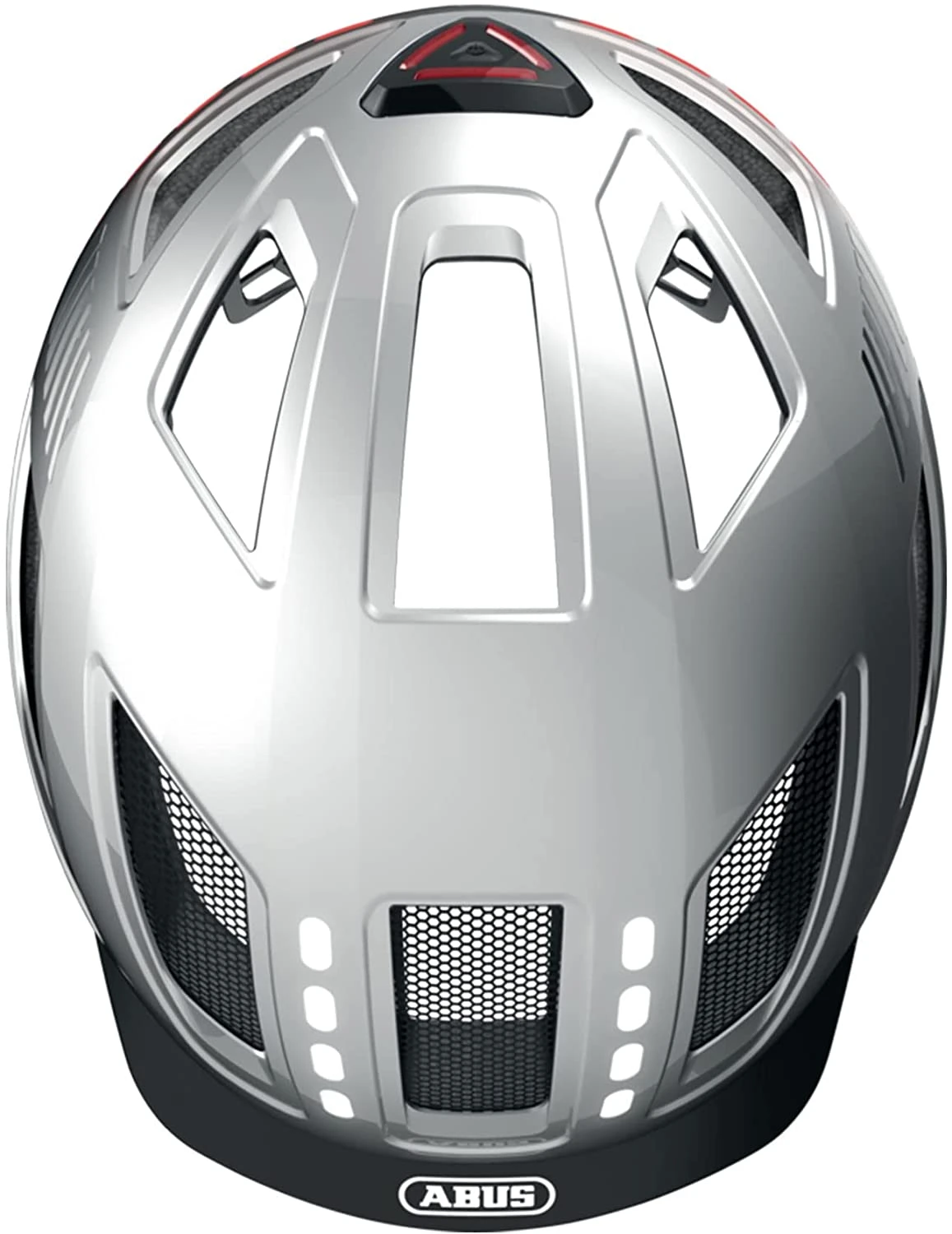 ABUS Hyban 2.0 LED Fahrradhelm - Signal Silver Shiny – Bild 4