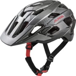 Alpina Anzana Fahrradhelm - Dark Silver Black Red