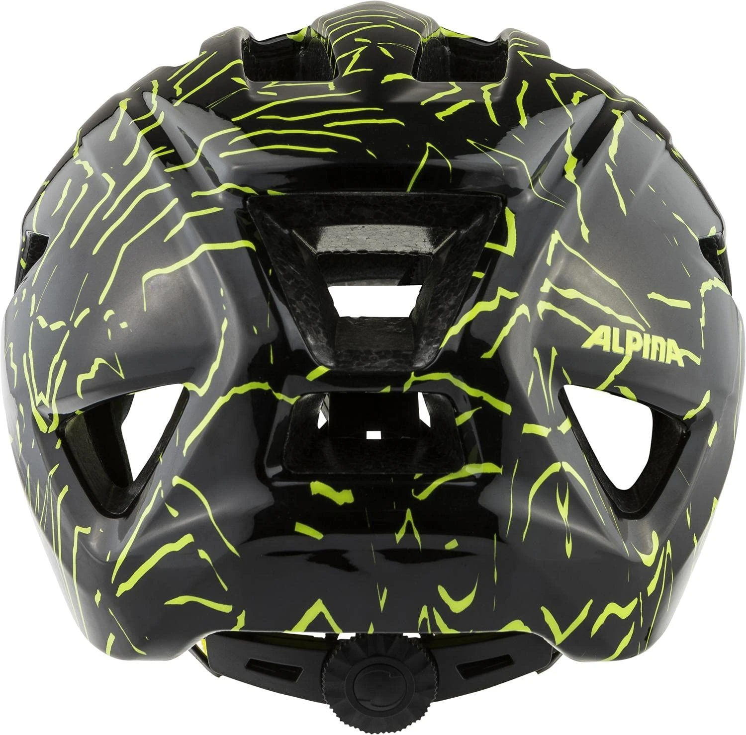 Alpina Pico Kinder Fahrradhelm - Black-neon-yellow-gloss (glĂ€nzend) â Bild 4