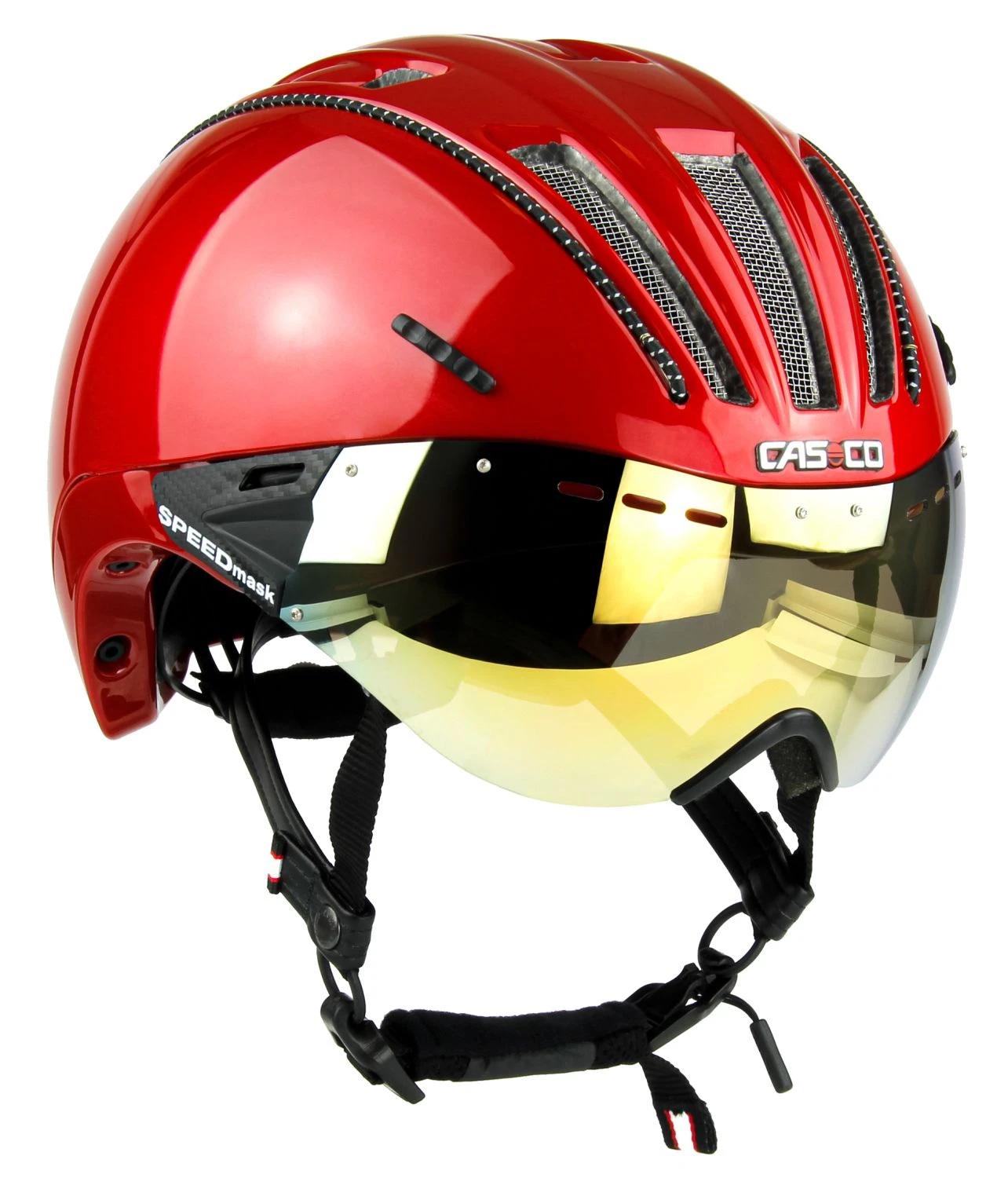 CASCO Roadster Plus Visier Fahrradhelm - Rot Glanz – Bild 2