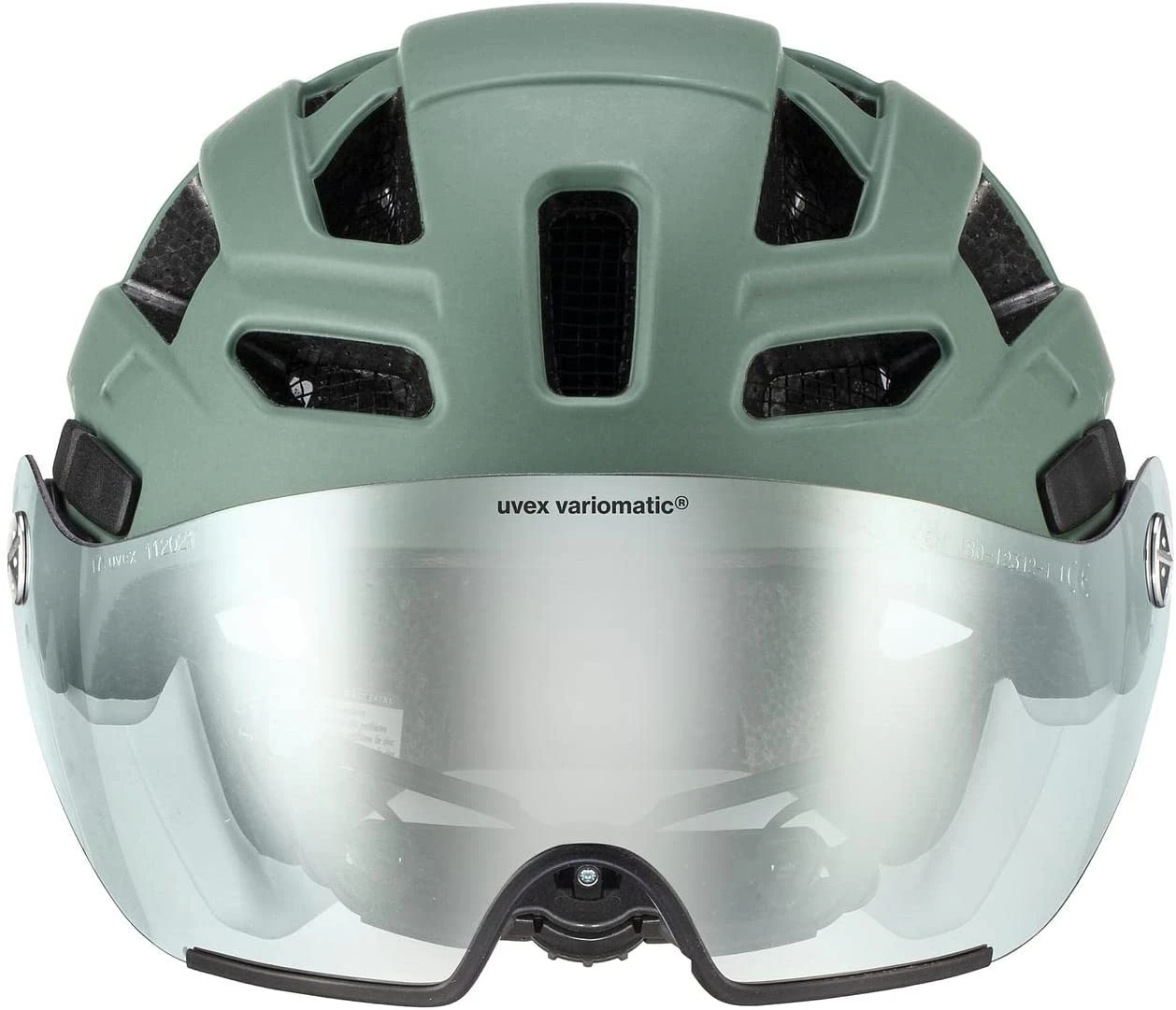 Uvex Finale Visor Vario Visier Fahrradhelm - Moss Green-cloud Matt – Bild 2